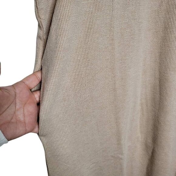 Heyson Ribbed Tan V Neck Short Sleeves Pockets Dress Size 1X - Picture 5 of 9